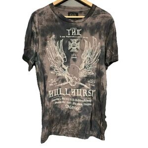 Salvage Hullhurst Distressed Embroidered Men's Size Large Tshirt Rare